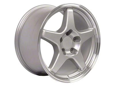 ZR1 Style Deep Dish Silver Wheel; Rear Only; 17x11 (97-04 Corvette C5)
