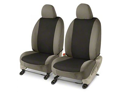 Covercraft Precision Fit Seat Covers Endura Custom Front Row Seat Covers; Black/Charcoal (16-24 Camaro Coupe w/o RECARO Seats)
