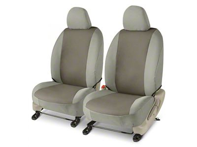 Covercraft Precision Fit Seat Covers Endura Custom Front Row Seat Covers; Charcoal/Silver (10-15 Camaro)