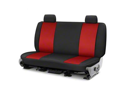 Covercraft Precision Fit Seat Covers Endura Custom Second Row Seat Cover; Red/Black (11-15 Camaro Convertible)