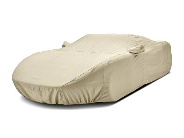 Covercraft Custom Car Covers Flannel Car Cover; Tan (17-24 Camaro ZL1 Convertible w/o 1LE Wing)