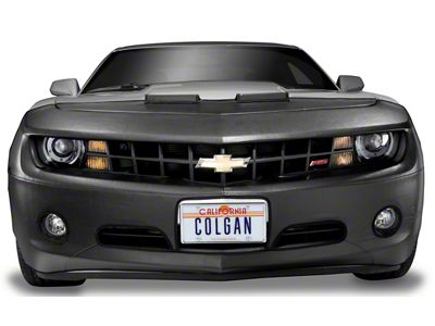 Covercraft Colgan Custom Original Front End Bra with License Plate Opening; Carbon Fiber (15-23 Challenger R/T Scat Pack, Scat Pack, Excluding Widebody)