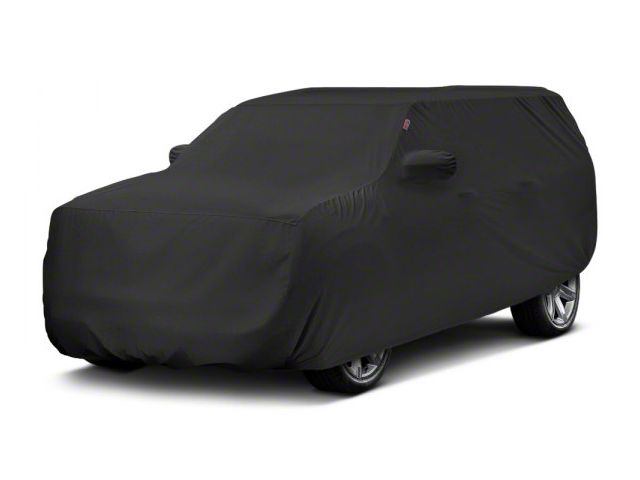Covercraft Custom Car Covers Form-Fit Car Cover; Black (20-24 Corvette C8 w/o Low Spoiler)