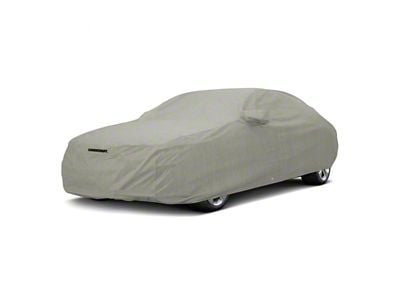 Covercraft Custom Car Covers 3-Layer Moderate Climate Car Cover with Black Mustang 50 Years Logo (82-86 Mustang GT Hatchback w/ Rear Spoiler)