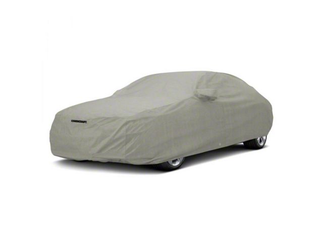 Covercraft Custom Car Covers 3-Layer Moderate Climate Car Cover with Black Mustang 50 Years Logo (79-84 Mustang Hatchback)