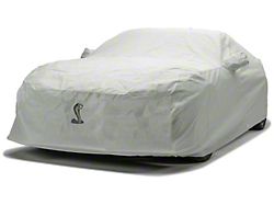 Covercraft Custom Car Covers 3-Layer Moderate Climate Car Cover with Antenna Pocket and Black Mustang Cobra Logo; Gray (22-25 Mustang GT Fastback w/ Performance Pack)