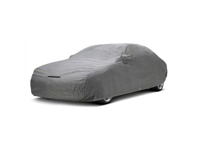 Covercraft Custom Car Covers 5-Layer Indoor Car Cover with Antenna Pocket and Black Mustang Tri-Bar Logo; Gray (10-14 Mustang)