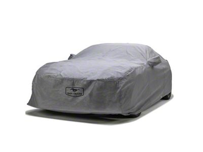 Covercraft Custom Car Covers 5-Layer Indoor Car Cover with Mustang 60th Anniversary Logo; Gray (87-93 Mustang LX Coupe)