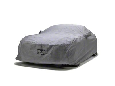 Covercraft Custom Car Covers 5-Layer Indoor Car Cover with Mustang 60th Anniversary Logo; Gray (94-98 Mustang w/ Saleen Package)