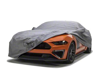 Covercraft Custom Car Covers 5-Layer Indoor Car Cover with Antenna Pocket and Mustang 60th Anniversary Logo; Gray (10-14 Mustang)