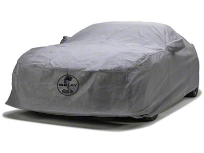 Covercraft Custom Car Covers 5-Layer Indoor Car Cover with Shelby Snake Medallion Logo and without Antenna Pocket; Gray (15-20 Mustang GT350R; 20-22 Mustang GT500 w/o Track Pack)