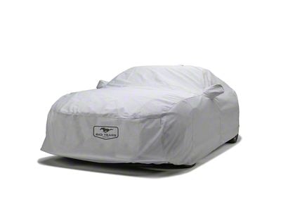 Covercraft Custom Car Covers 5-Layer Softback All Climate Car Cover with Mustang 60th Anniversary Logo; Gray (87-93 Mustang GT Hatchback; 1993 Mustang Cobra)