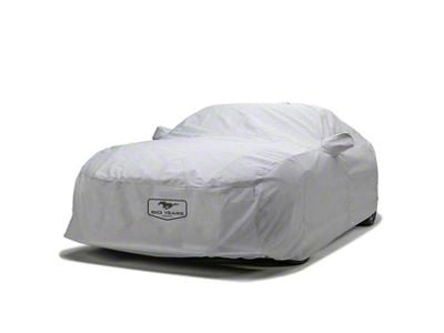 Covercraft Custom Car Covers 5-Layer Softback All Climate Car Cover with Mustang 60th Anniversary Logo; Gray (87-93 Mustang LX Coupe)