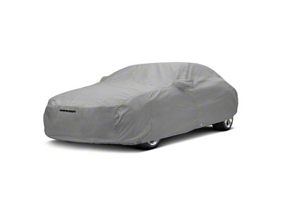 Covercraft Custom Car Covers 5-Layer Softback All Climate Car Cover with Black Mustang Pony Logo; Gray (84-86 Mustang SVO)