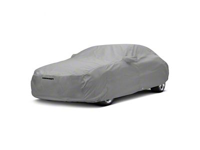 Covercraft Custom Car Covers 5-Layer Softback All Climate Car Cover with Black Mustang 50 Years Logo; Gray (99-04 Mustang w/ Saleen Package)