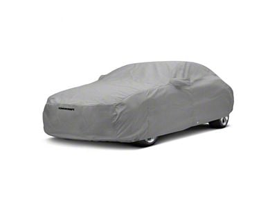 Covercraft Custom Car Covers 5-Layer Softback All Climate Car Cover with Antenna Pocket and Black Mustang 50 Years Logo; Gray (20-22 Mustang GT500 w/ Track Pack)