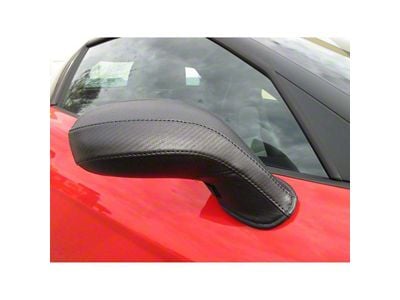 Covercraft Colgan Custom Mirror Bra; Carbon Fiber (15-23 Mustang)