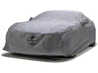 Covercraft Custom Car Covers Custom 5-Layer Indoor Car Cover with Black Shelby Snake Medallion Logo and without Antenna Pocket (15-20 Mustang GT350)