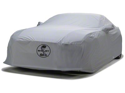 Covercraft Custom Car Covers Custom WeatherShield HP Car Cover with Black Shelby Snake Medallion Logo and without Antenna Pocket (15-20 Mustang GT350)