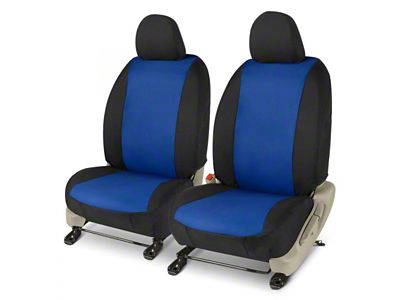 Covercraft Precision Fit Seat Covers Endura Custom Front Row Seat Covers; Blue/Black (15-23 Mustang Convertible)
