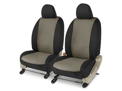 Covercraft Precision Fit Seat Covers Endura Custom Front Row Seat Covers; Charcoal/Black (94-98 Mustang V6)