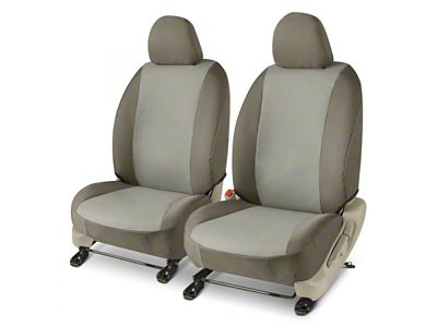 Covercraft Precision Fit Seat Covers Endura Custom Front Row Seat Covers; Silver/Charcoal (99-04 Mustang V6)