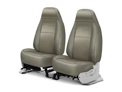 Covercraft Precision Fit Seat Covers Leatherette Custom Front Row Seat Covers; Light Gray (83-93 Mustang Convertible)