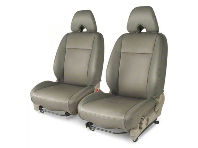 Covercraft Precision Fit Seat Covers Leatherette Custom Front Row Seat Covers; Light Gray (15-23 Mustang Fastback w/o RECARO Seats)