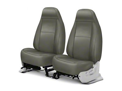 Covercraft Precision Fit Seat Covers Leatherette Custom Front Row Seat Covers; Medium Gray (83-93 Mustang Convertible)