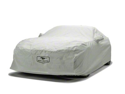 Covercraft Custom Car Covers 3-Layer Moderate Climate Car Cover with Mustang 60th Anniversary Logo and without Antenna Pocket; Gray (15-25 Mustang Fastback, Excluding GT350 & GT500)