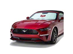 Covercraft UVS100 Heat Shield Premier Series Custom Sunscreen with Red Mustang 60 Years Logo; White (83-93 Mustang Convertible)