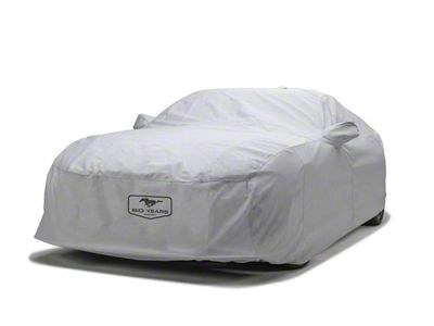 Covercraft Custom Car Covers 5-Layer Softback All Climate Car Cover with Mustang 60th Anniversary Logo and without Antenna Pocket; Gray (15-20 Mustang GT350)