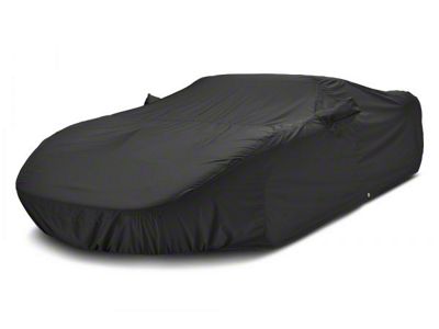 Covercraft Custom Car Covers WeatherShield HP Car Cover with Black Mustang 50 Years Logo; Black (05-09 Mustang Coupe w/ Saleen Package)