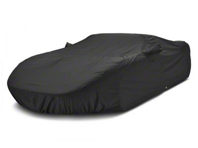 Covercraft Custom Car Covers WeatherShield HP Car Cover with Black Mustang 50 Years Logo; Black (05-09 Mustang GT Coupe, V6 Coupe)