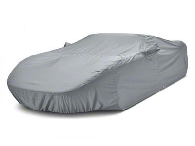 Covercraft Custom Car Covers WeatherShield HP Car Cover with Black Mustang Pony Logo; Gray (05-09 Mustang GT Coupe, V6 Coupe)
