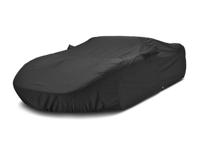 Covercraft Custom Car Covers WeatherShield HP Car Cover with Black Mustang Tri-Bar Logo; Black (05-09 Mustang GT Convertible, V6 Convertible)