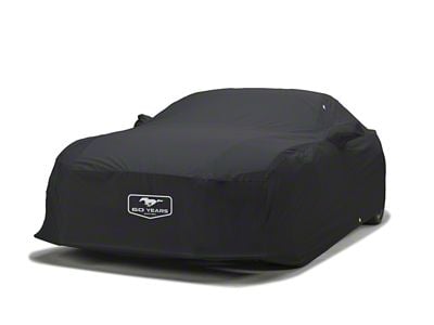 Covercraft Custom Car Covers WeatherShield HP Car Cover with Mustang 60th Anniversary Logo; Black (94-98 Mustang Coupe)