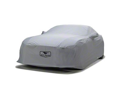 Covercraft Custom Car Covers WeatherShield HP Car Cover with Mustang 60th Anniversary Logo; Gray (87-93 Mustang GT Hatchback; 1993 Mustang Cobra)