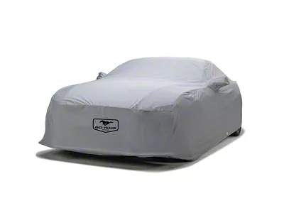 Covercraft Custom Car Covers WeatherShield HP Car Cover with Mustang 60th Anniversary Logo; Gray (87-93 GT Convertible, LX Convertible)