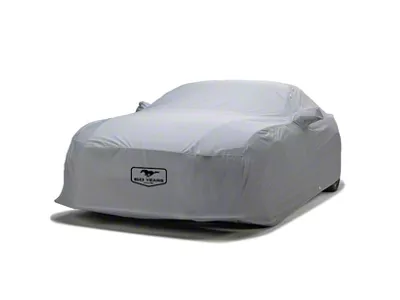 Covercraft Custom Car Covers WeatherShield HP Car Cover with Mustang 60th Anniversary Logo; Gray (84-93 Mustang LX Hatchback)