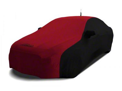 Coverking Satin Stretch Indoor Car Cover; Black/Pure Red (14-15 Camaro Z/28)