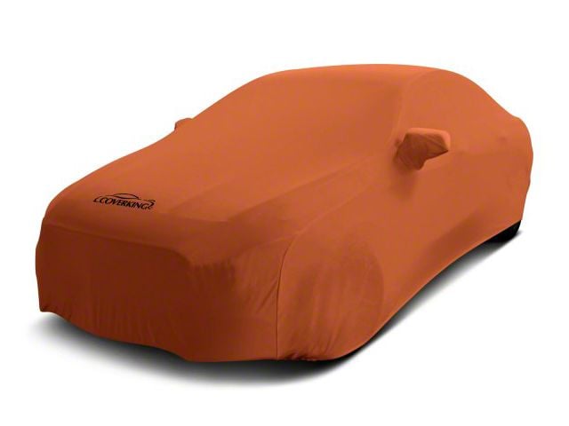 Coverking Satin Stretch Indoor Car Cover; Inferno Orange (16-24 Camaro Coupe w/o Ground Effects Package, Excluding ZL1)
