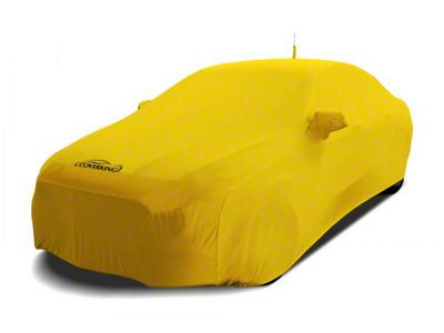 Coverking Satin Stretch Indoor Car Cover with Rear Roof Antenna Pocket; Velocity Yellow (10-15 Camaro Coupe, Excluding Z/28)