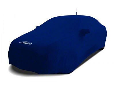 Coverking Satin Stretch Indoor Car Cover with Trunk Whip Fin Antenna Pocket; Impact Blue (2011 Camaro Convertible)