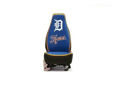 Coverking Universal Ultisuede Seat Cover with Detroit Tigers Logo (Universal; Some Adaptation May Be Required)