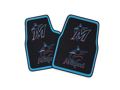 Coverking Printed Floor Mats with Miami Marlins Logo (Universal; Some Adaptation May Be Required)