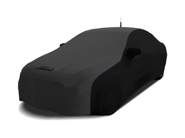 Coverking Satin Stretch Indoor Car Cover; Black/Dark Gray (10-12 Mustang GT Convertible)