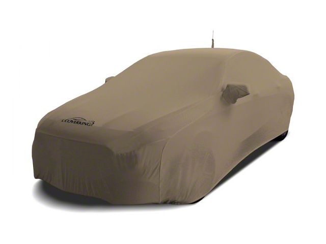 Coverking Satin Stretch Indoor Car Cover; Sahara Tan (13-14 Mustang GT Convertible, V6 Convertible)