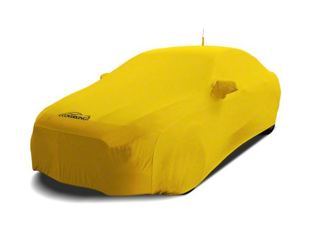 Coverking Satin Stretch Indoor Car Cover; Velocity Yellow (10-12 Mustang GT Coupe)