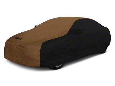 Coverking Stormproof Car Cover; Black/Tan (18-23 Mustang GT & EcoBoost Fastback)